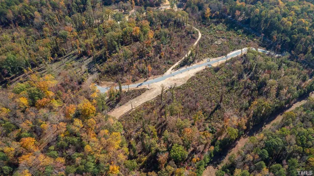a view of a pathway with a flower garden