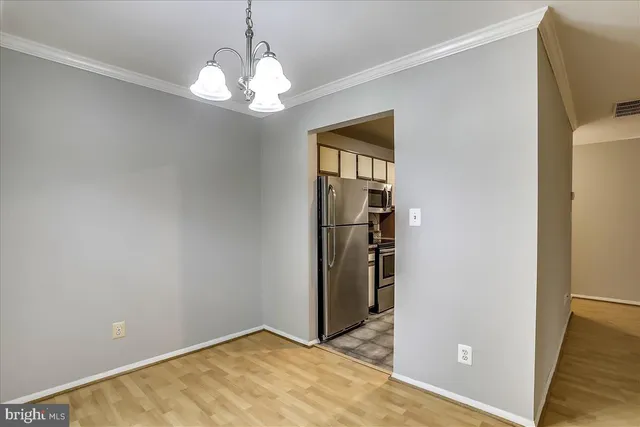 a view of a livingroom with a chandelier