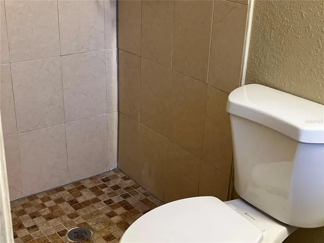 a view of a small space with window