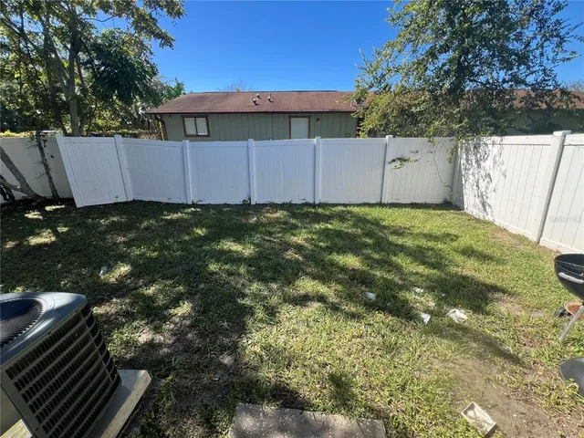 a backyard of a house