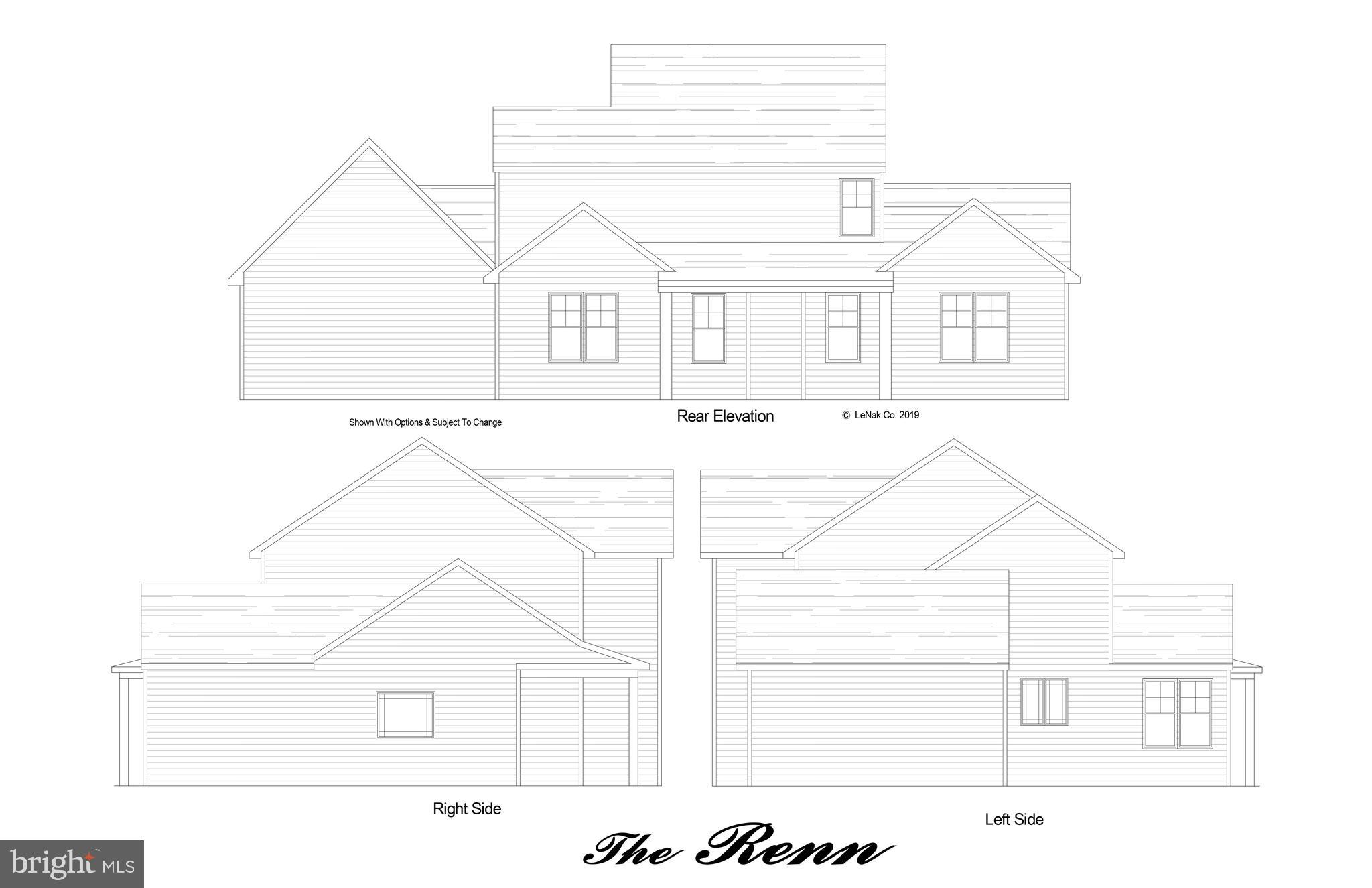 1849 Dennings Road New Windsor, MD 21776 - Photo 6 of 10 Graphic Rendering Of The Rear & Side Elevations