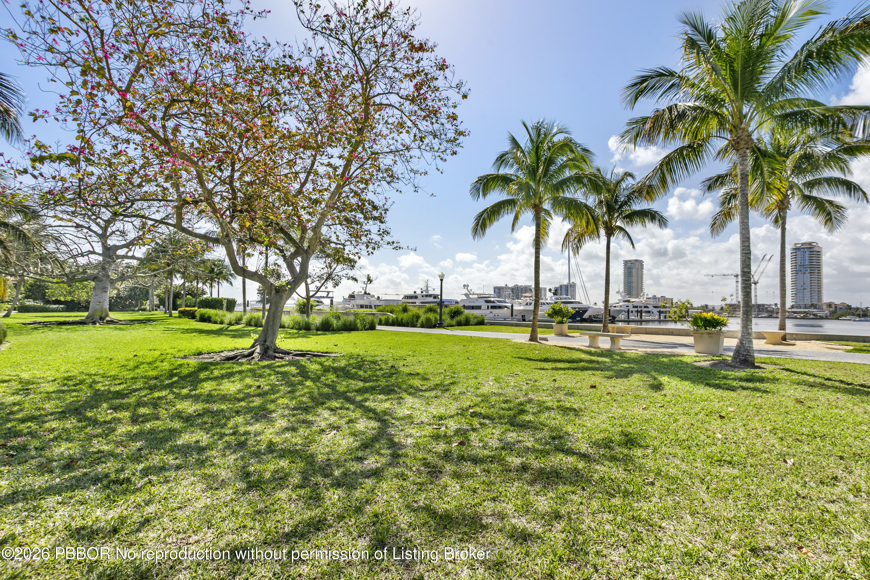 380 Cocoanut Row, Unit 1 Palm Beach, FL 33480 - Photo 23 of 32 a view of yard with swimming pool and green space
