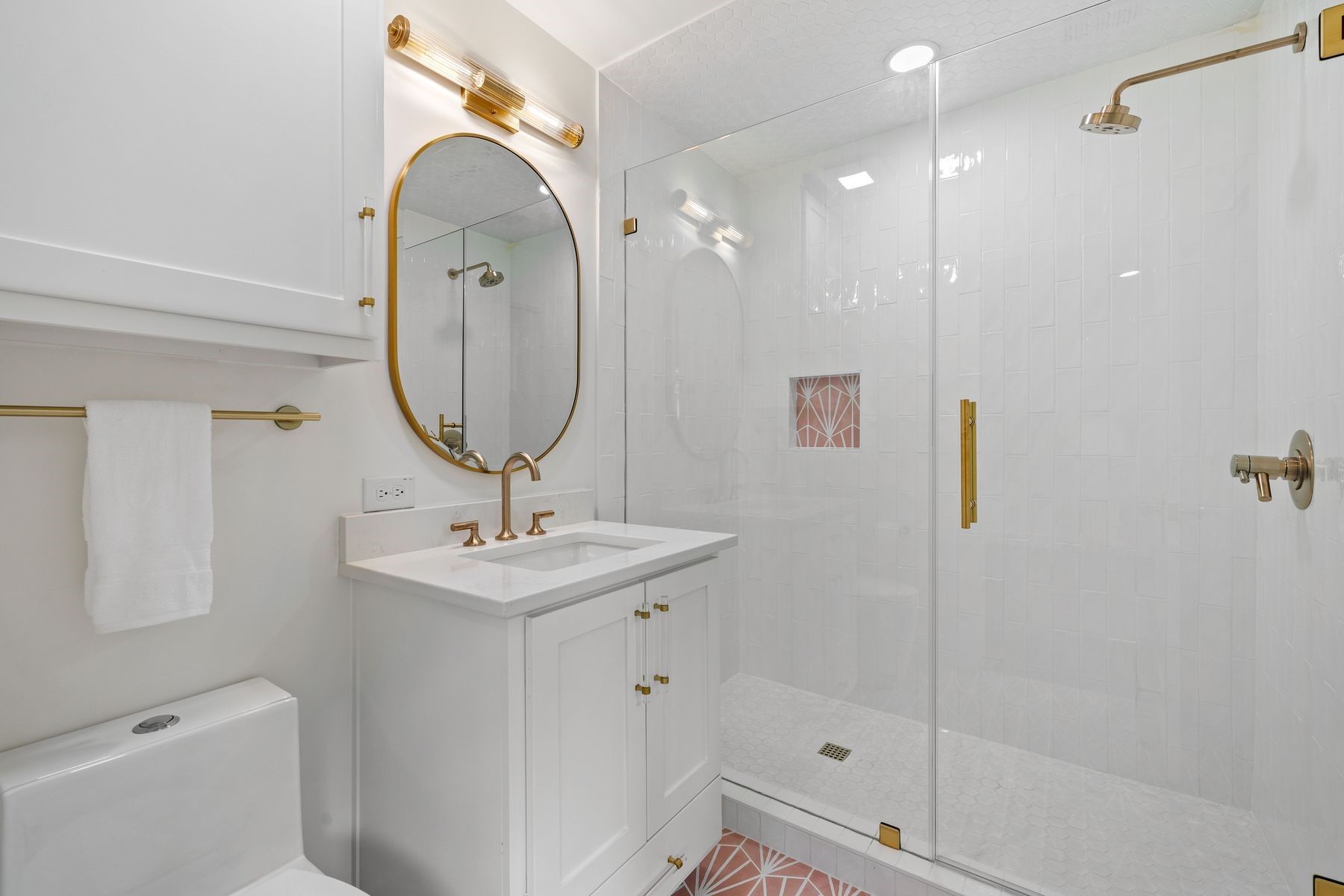 1503 East 15th Street Georgetown, TX 78626 - Photo 18 of 40 a bathroom with a sink a toilet and shower
