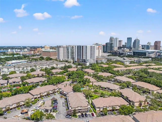 an aerial view of multiple house