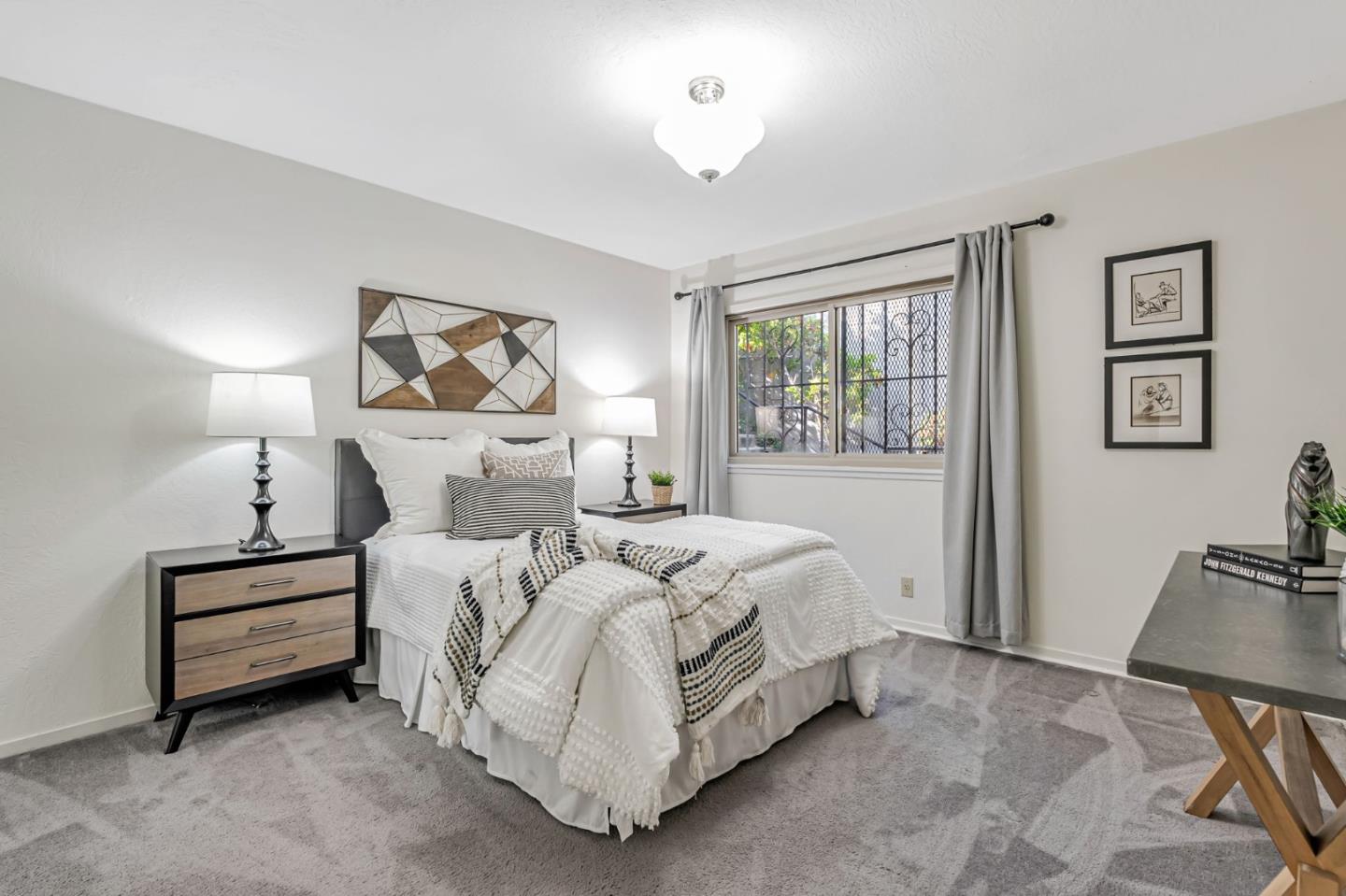 42 Weepingridge Court San Mateo, CA 94402 - Photo 20 of 45 a bedroom with bed and a window