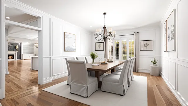 a view of a hallway with windows