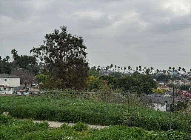 a view of a town with residential houses