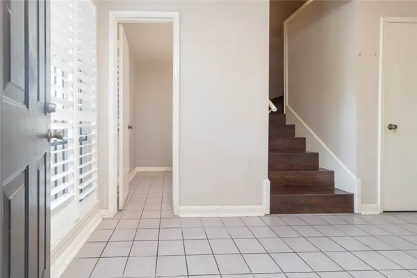 a view of an entryway with staircase