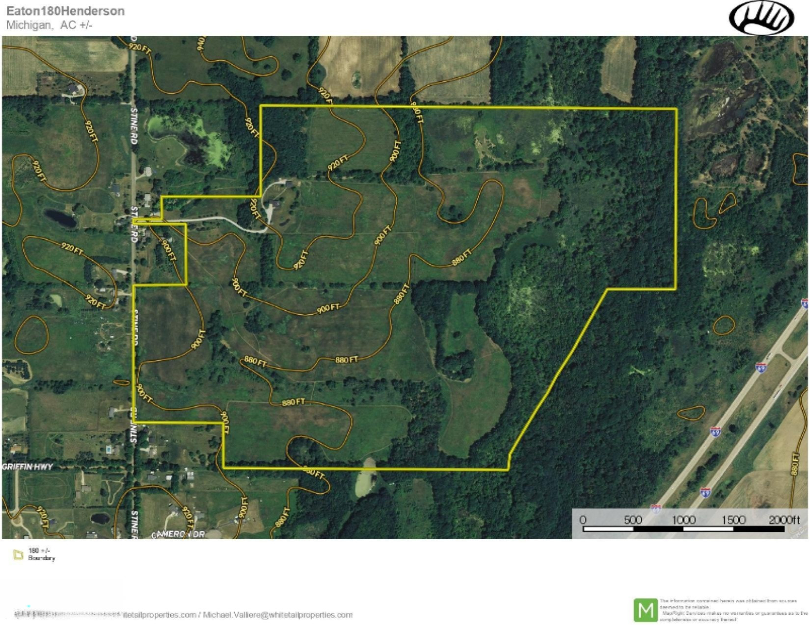 5675 South Stine Road Olivet, MI 49076 - Photo 103 of 104 Aerial with Topography