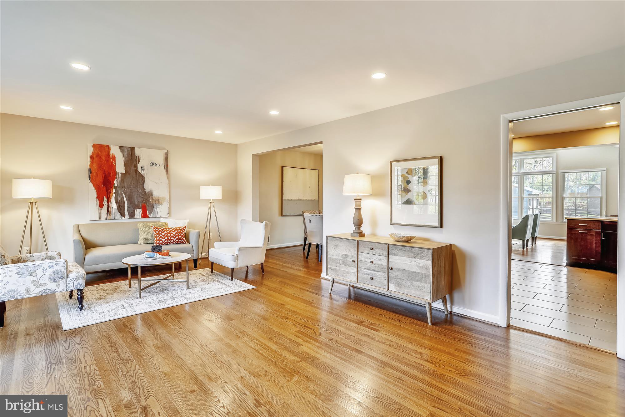 3005 Farm Road Alexandria, VA 22302 - Photo 17 of 59 a living room with furniture and a wooden floor