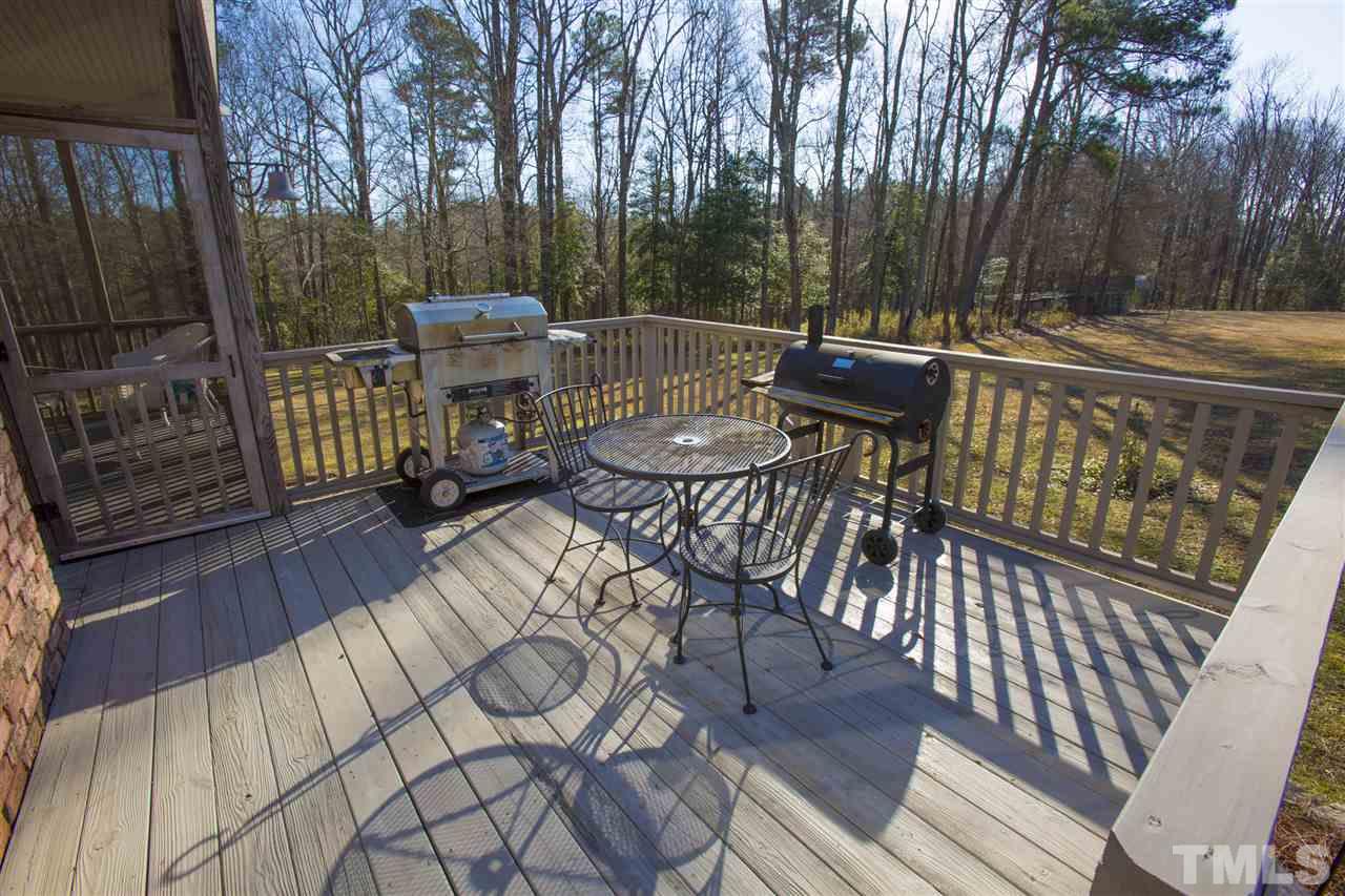 6407 Wimberly Road Willow Spring, NC 27592 - Photo 7 of 25 a view of a patio with iron fence