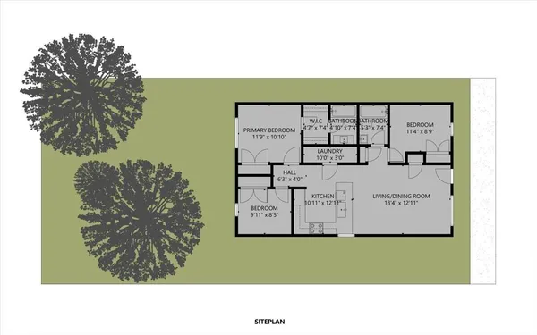 an aerial view of residential houses with yard