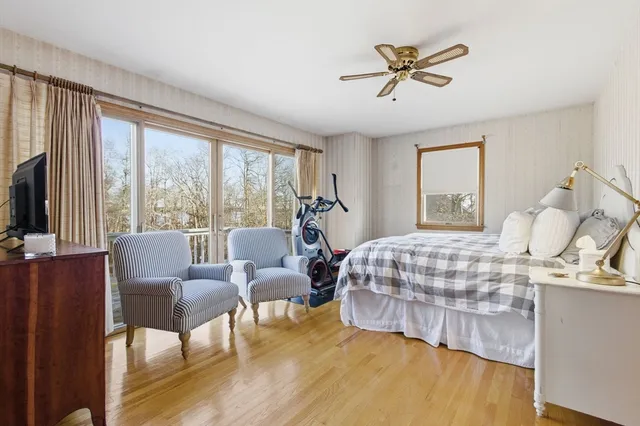 a view of balcony with furniture