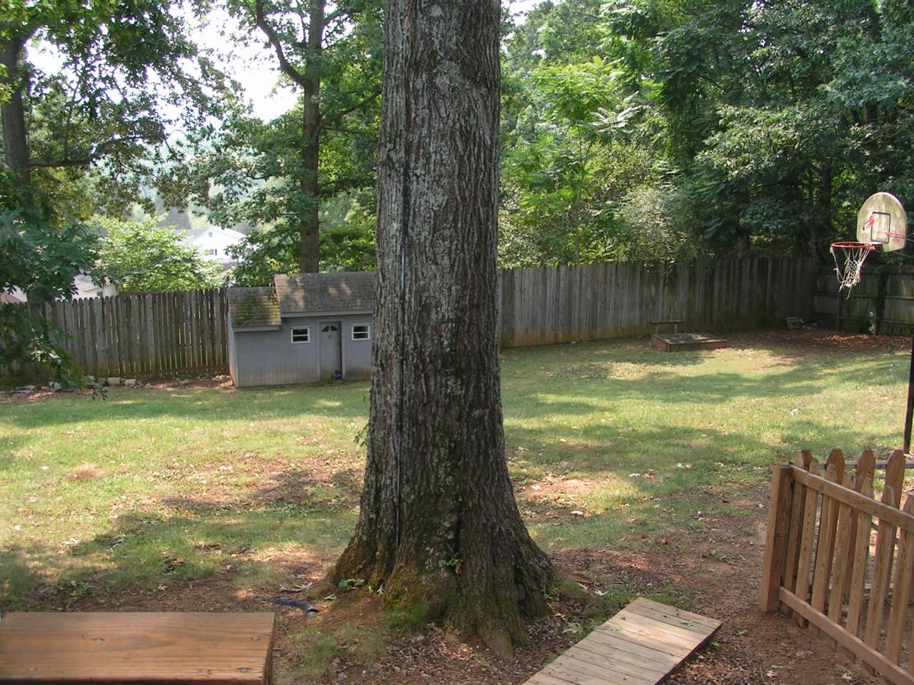 4351 Rakes Road Roanoke, VA 24014 - Photo 3 of 5 a view of a yard with large tree and wooden fence