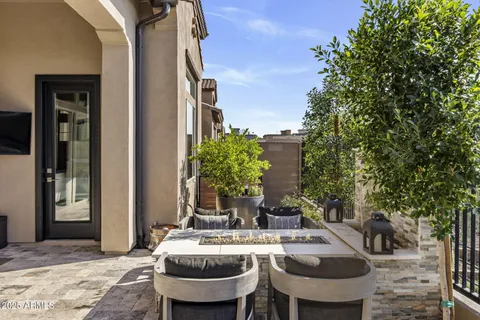 a outdoor space with furniture