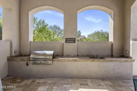 a room with two large window