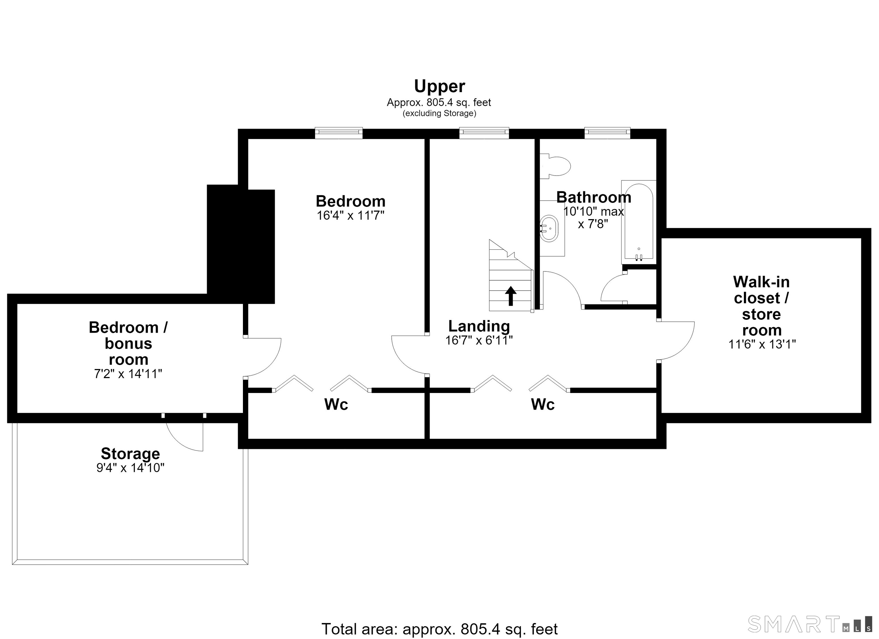 511 Perrin Road Woodstock, CT 06281 - Photo 40 of 40 Upper Level Floor Plan