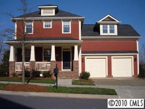 a front view of residential houses
