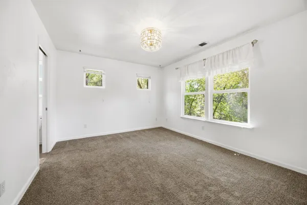 an empty room with a window