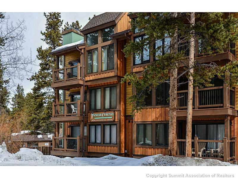 820 Columbine Road, Unit 16B Breckenridge, CO 80424 - Photo 23 of 23 a front view of a house with a yard