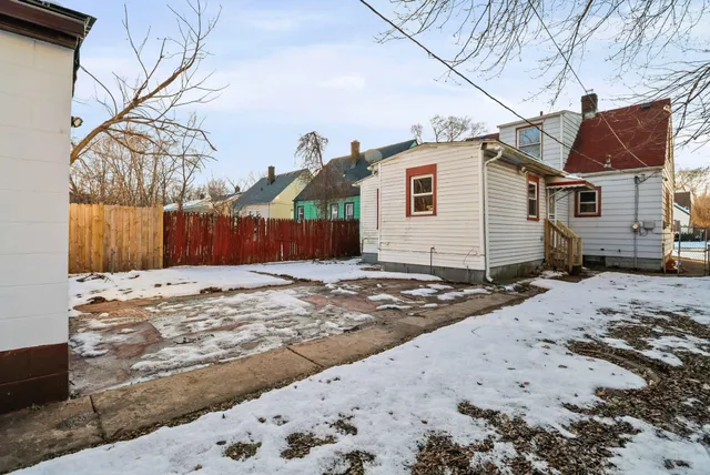 a backyard of a house