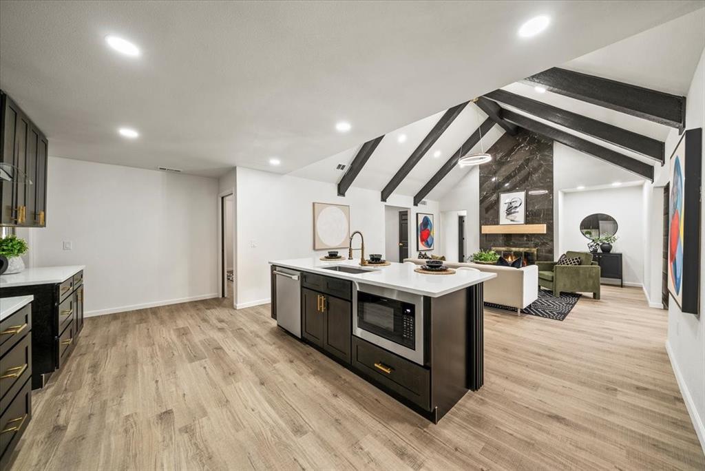 3609 Hidalgo Street Irving, TX 75062 - Photo 12 of 40 a view of kitchen with sink and wooden floor