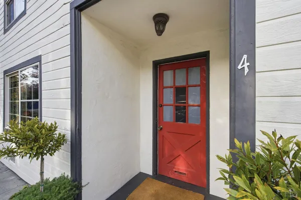 a view of front door