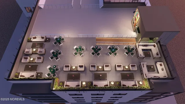 a view of a city from a terrace