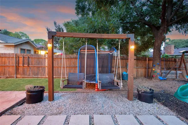 a view of outdoor seating space