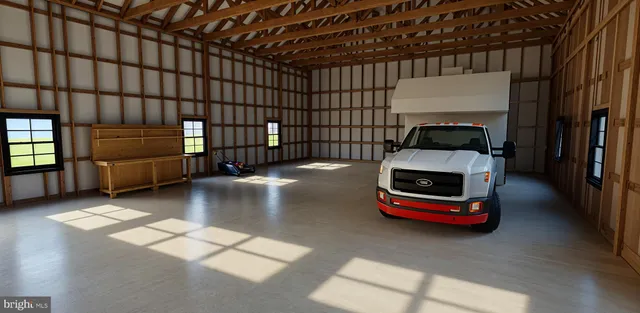 a car is parked in a parking space