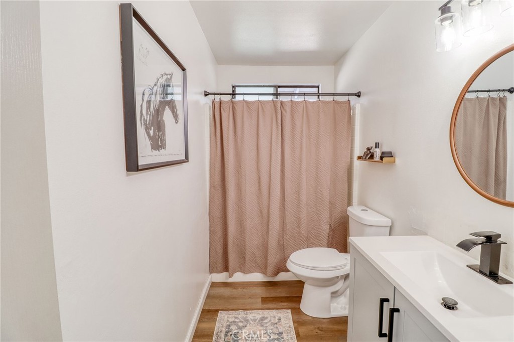 14235 Judy Ann Drive Riverside, CA 92503 - Photo 40 of 68 a bathroom with a sink a toilet and a mirror