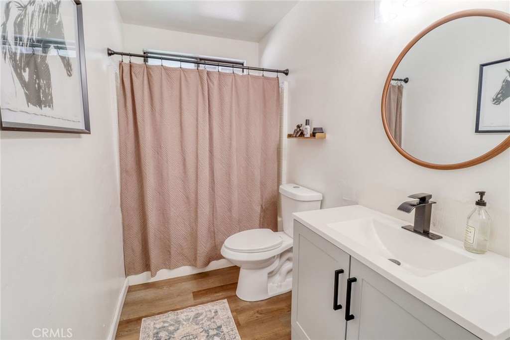 14235 Judy Ann Drive Riverside, CA 92503 - Photo 41 of 68 a bathroom with a sink a toilet and a mirror