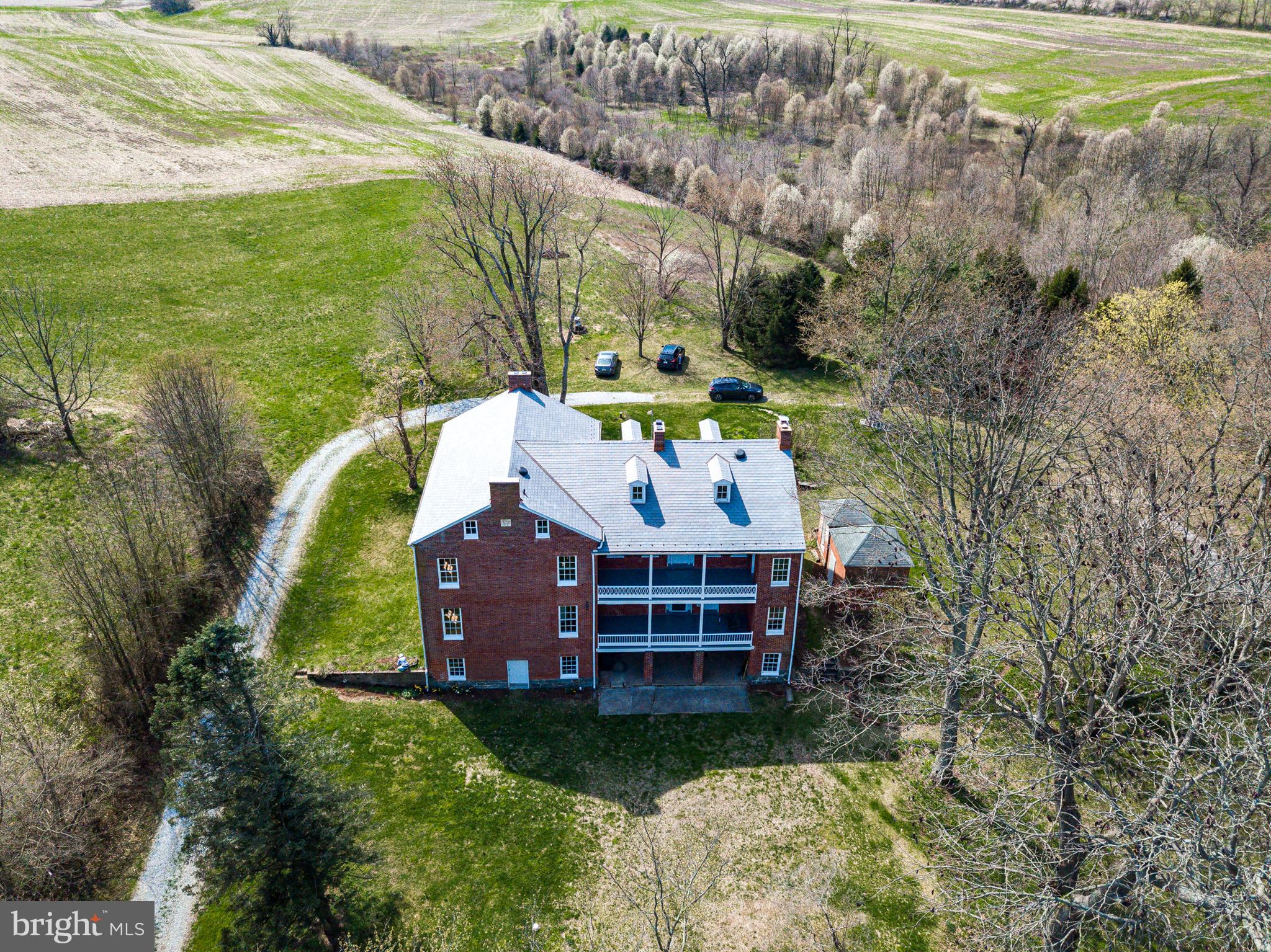 412 Old Bachmans Valley Road Westminster, MD 21157 - Photo 6 of 52 Aerial of historic home and driveway