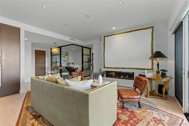 a room with furniture and a lamp