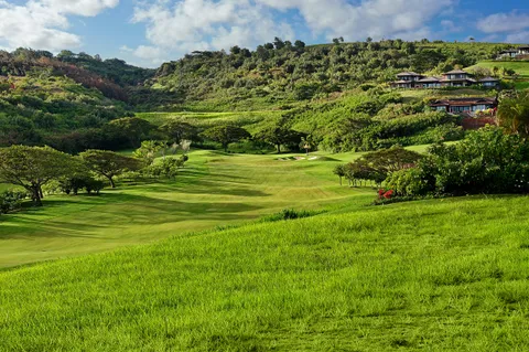 a view of a grassy field