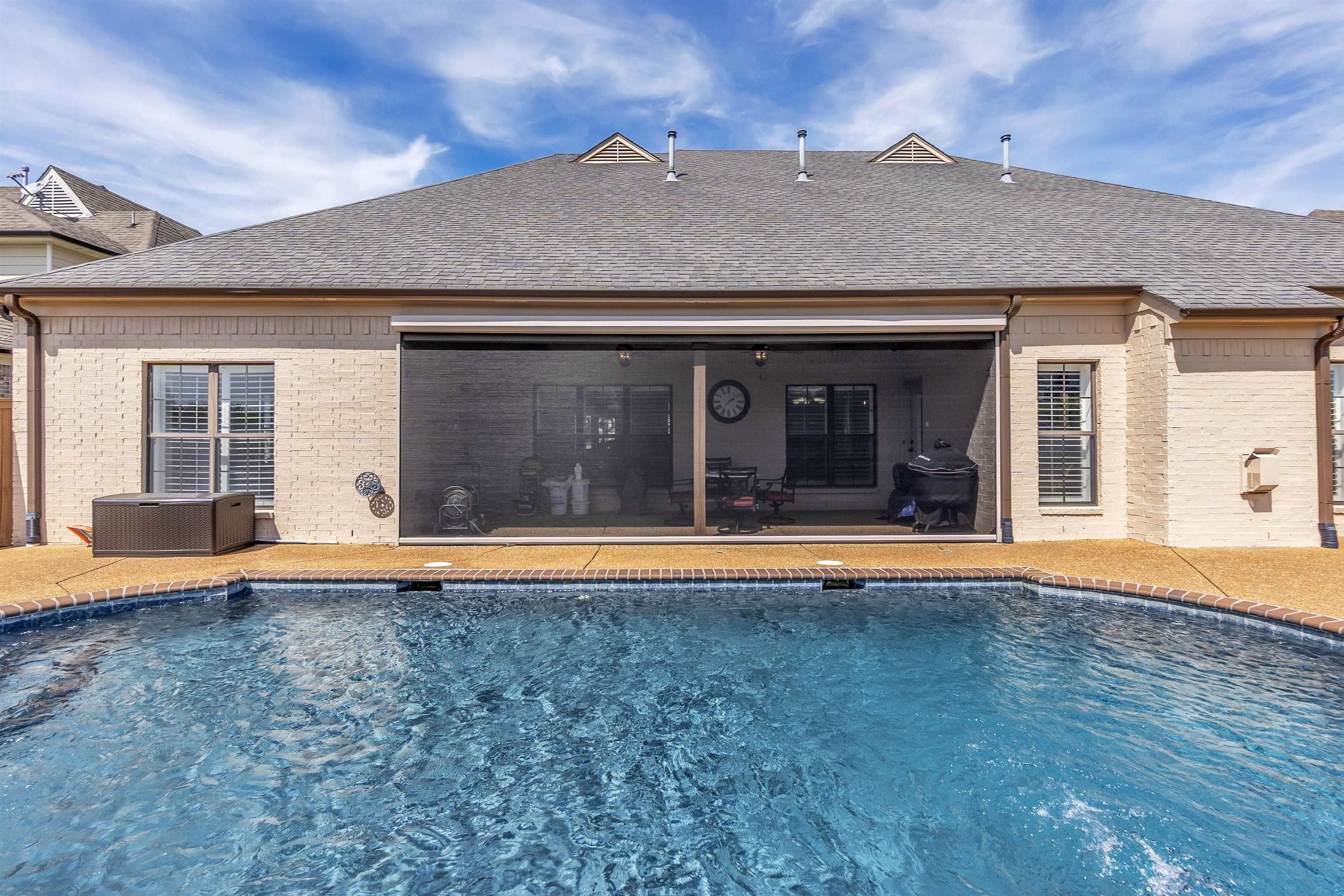 200 Misty Fields Road Oakland, TN 38060 - Photo 35 of 40 Outdoor pool featuring area for grilling and a patio