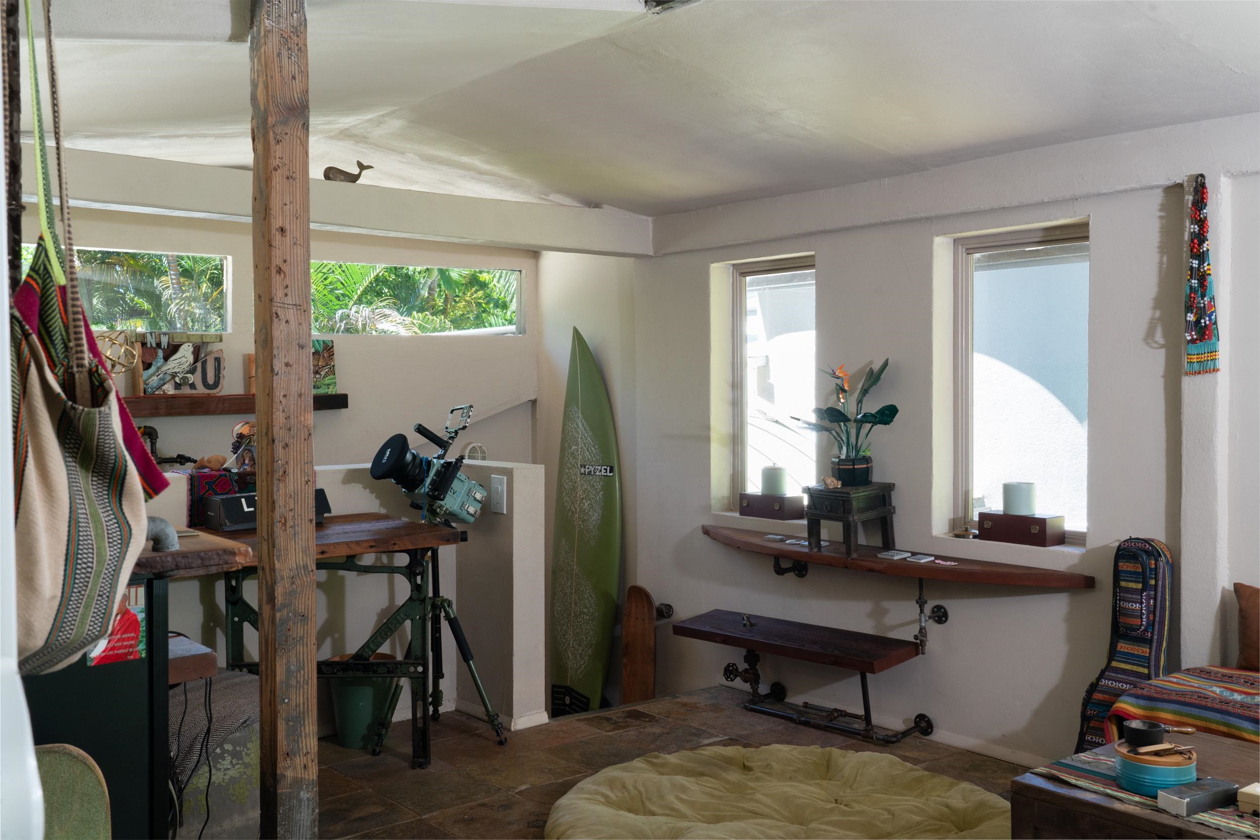 715 North Honokala Road Haiku, HI 96708 - Photo 44 of 50 a view of a workspace with furniture and a window