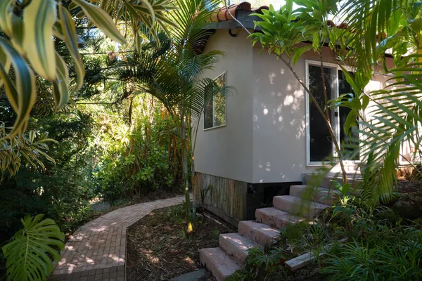 a view of a garden