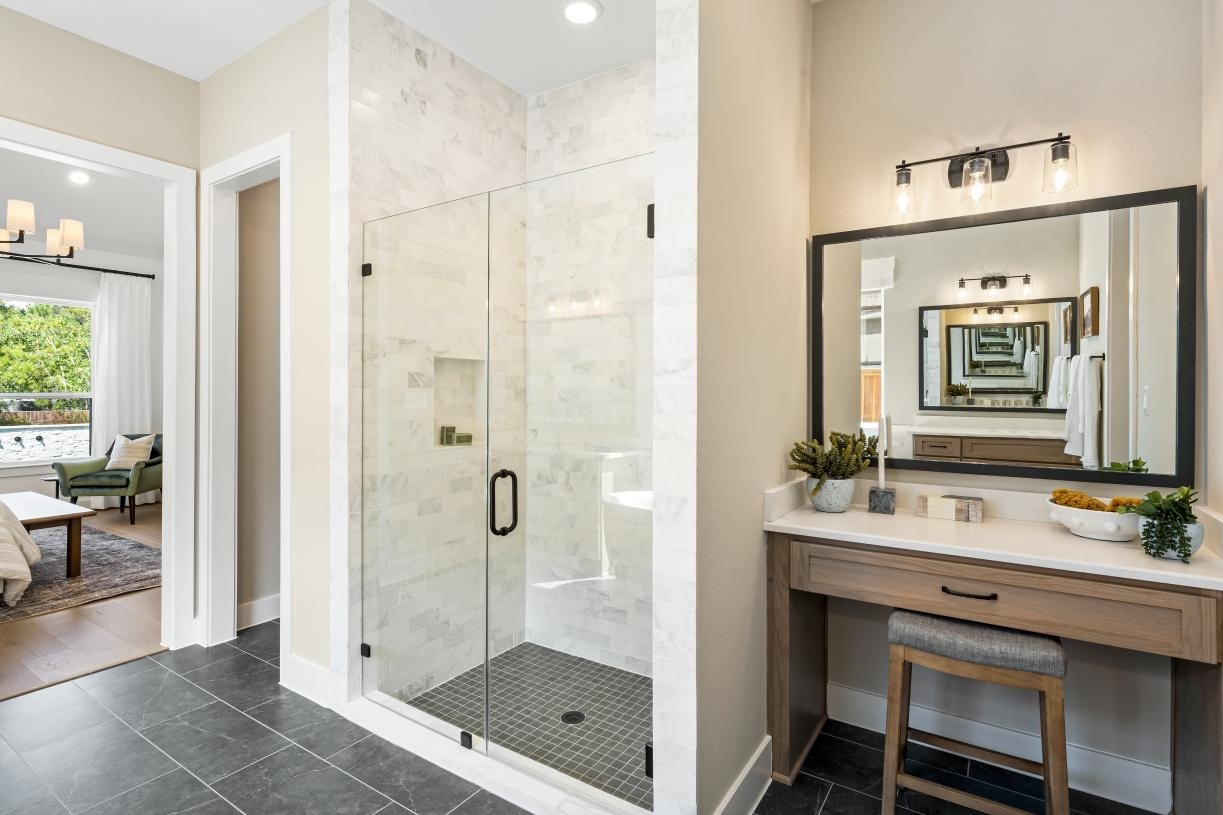 4807 Morning Spgs Drive Spring, TX 77386 - Photo 10 of 14 a bathroom with a shower sink and mirror