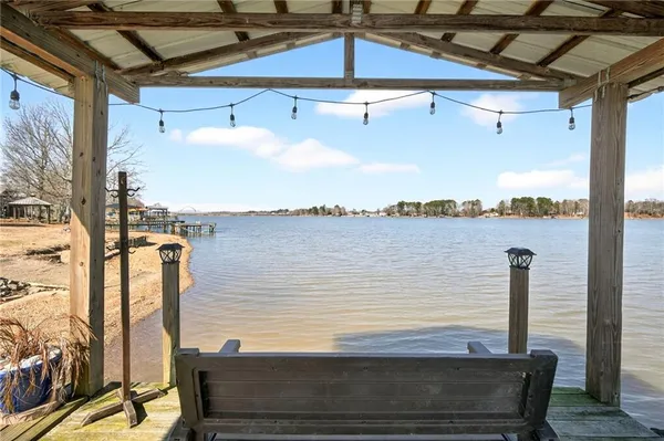 a view of a terrace with sky view