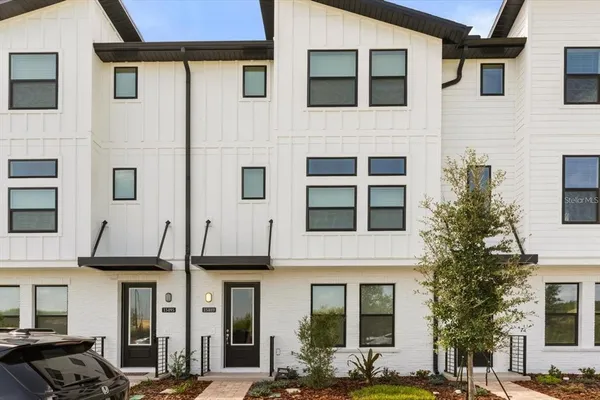 a view of a building with a window