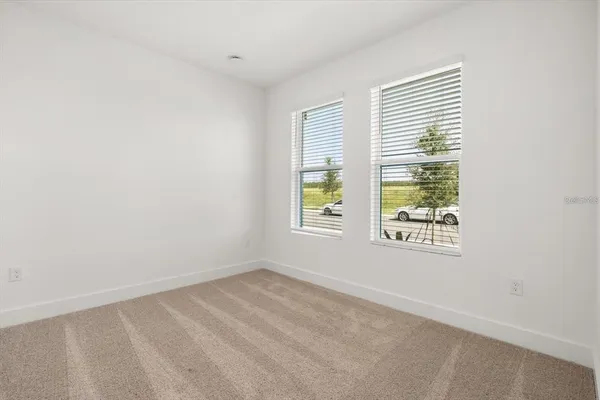 an empty room with a window