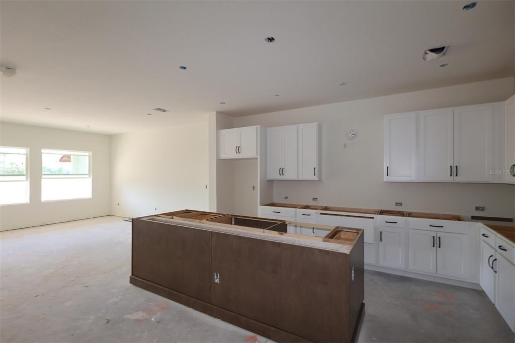 5113 Chapel Row Avenue Apollo Beach, FL 33572 - Photo 5 of 19 a view of kitchen with stainless steel appliances granite countertop a sink dishwasher a stove and white cabinets with wooden floor