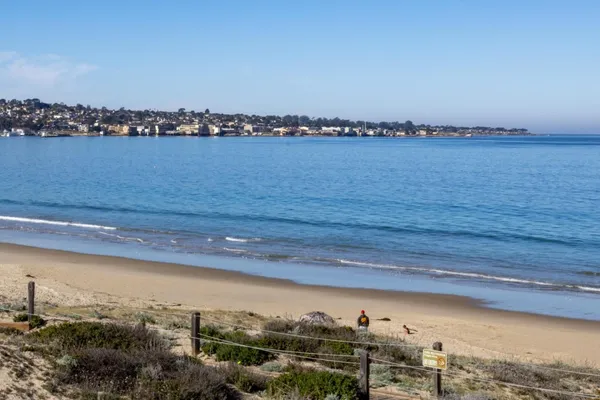 a view of an ocean beach