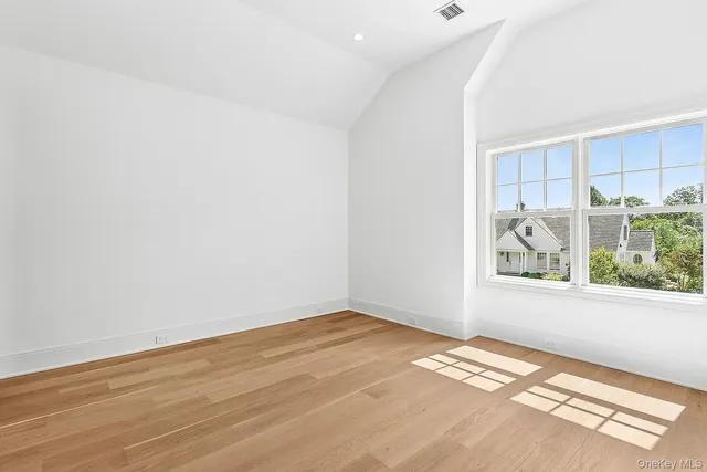 an empty room with window