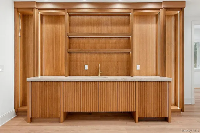 a view of a wooden door