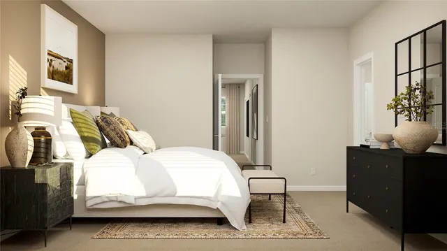 a view of a garden with an outdoor space