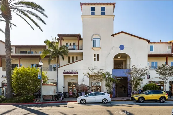 a car parked in front of a building