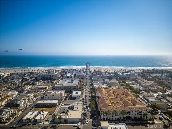 an aerial view of a city