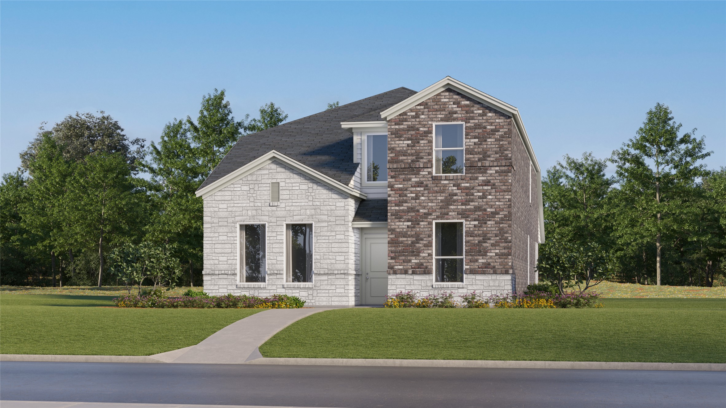 17918 Prairie Falcon Way Pflugerville, TX 78660 - Photo 1 of 25 a front view of a house with a garden